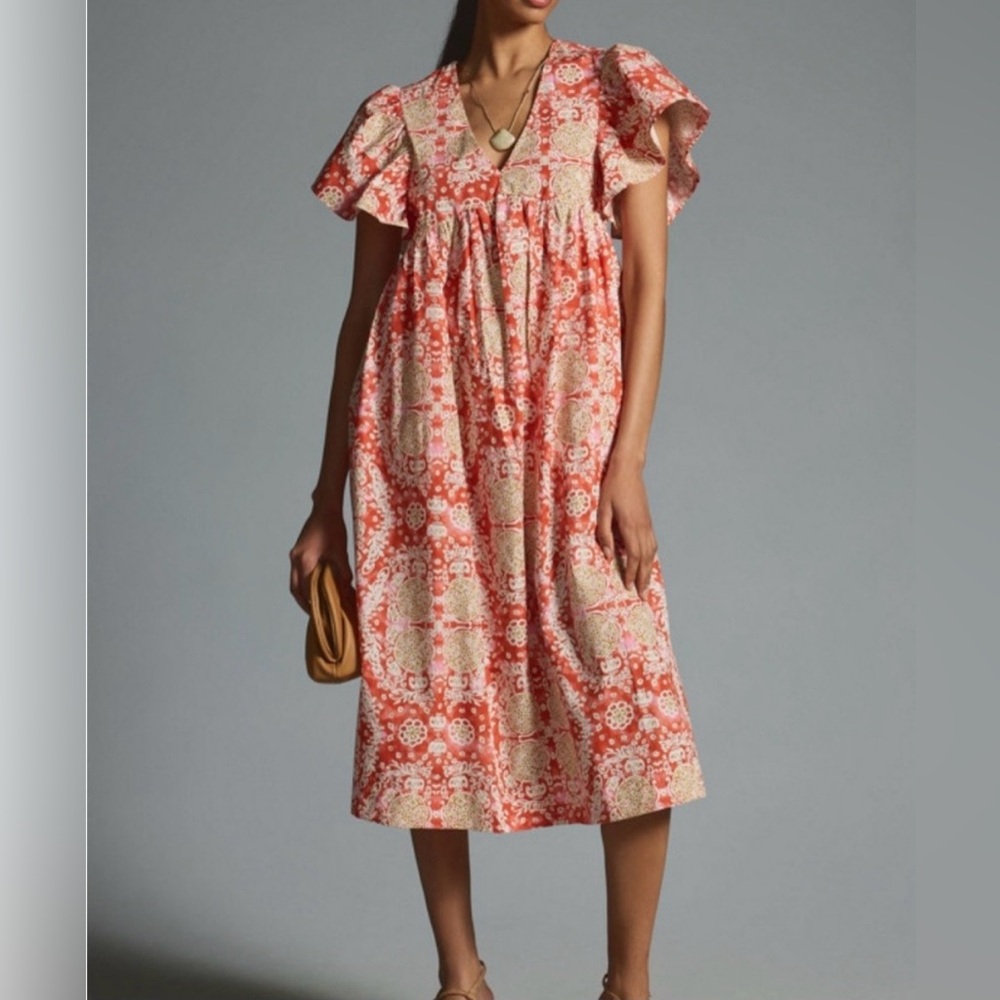 MAEVE Flutter Sleeve Dress - Picture 4 of 7